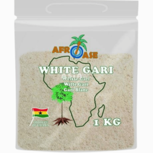 Afroase White Gari 1kg – fermentert maniok for afrikansk matlaging