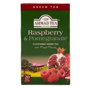 Fruktte med bringebær og granateple fra Ahmad – 20 teposer med søt og frisk smak