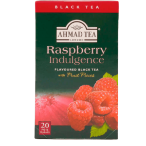 Fruktte med smak av bringebær fra Ahmad – 20 teposer med frisk bærsmak