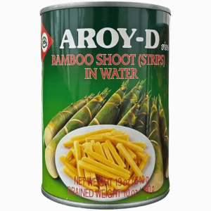 Aroy-D bambusskudd strimler 540g – skårne bambusskudd i saltlake