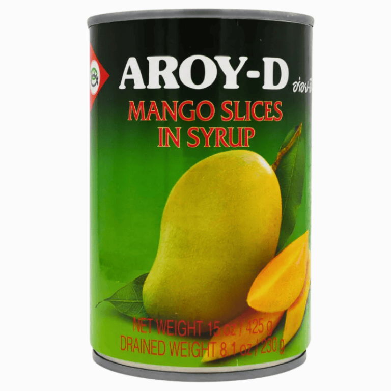 Aroy-D mangoskiver i sukkerlake 425g – søte og saftige tropiske fruktskiver
