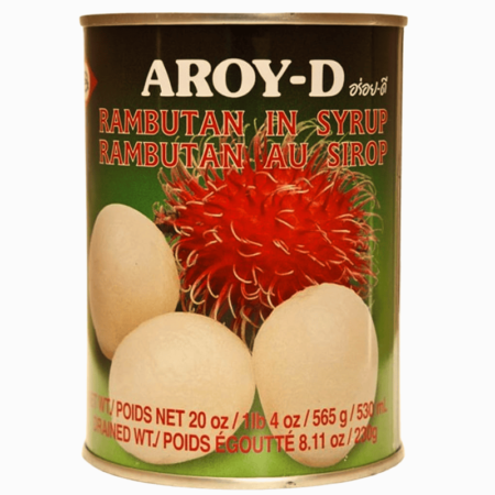 Aroy-D rambutan i sukkerlake 565g – eksotisk og søt frukt i sirup