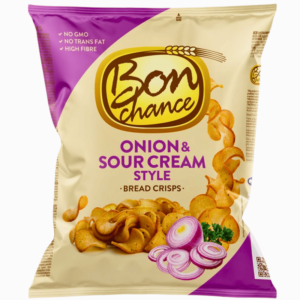 Brødchips med løk og rømme 120g – sprø og smakfulle snacks