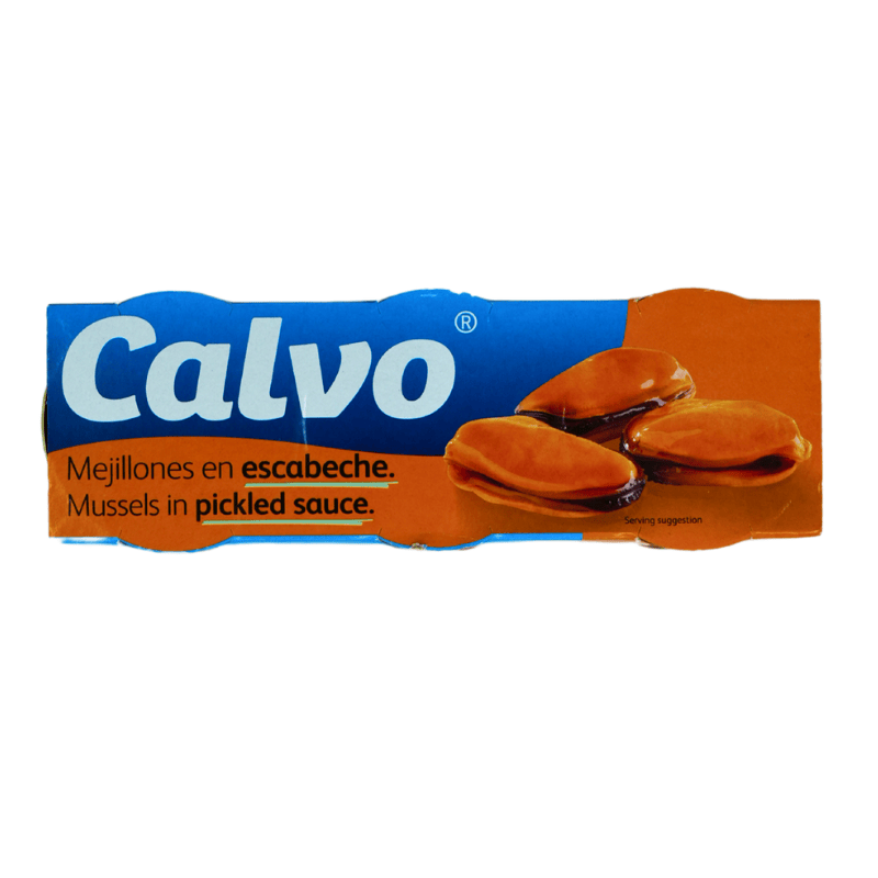 Calvo blåskjell i marinade 3x80g – smakfulle og møre skjell i krydret lake