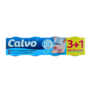 Calvo tunfiskfilet i vegetabilsk olje 4x80g – saftig og proteinrik tunfisk