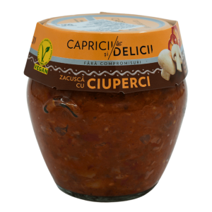 Caprica zacusca med sopp 550g – tradisjonell rumensk grønnsaks- og sopprøre