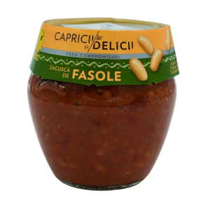 Caprici zacusca de fasole 550g – rumensk grønnsaksrøre med bønner og paprika