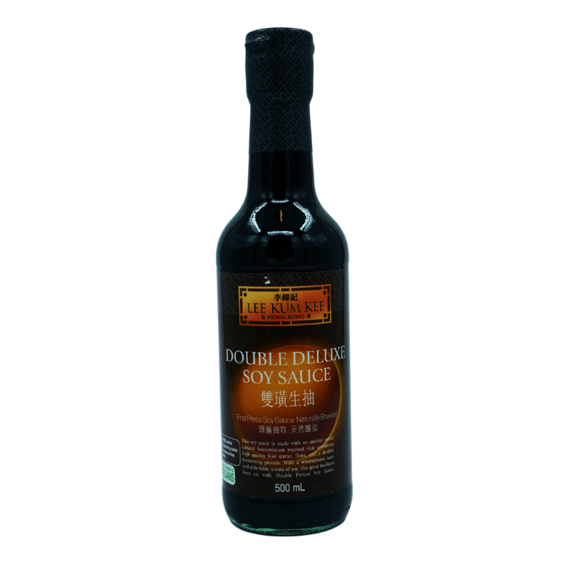 Double Deluxe soyasaus – rik og aromatisk, 500 ml flaske
