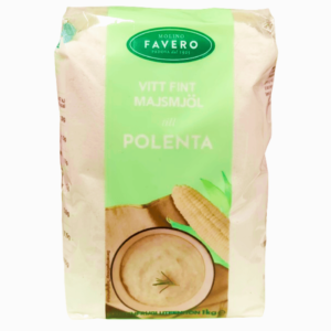 Favero Finmalt Hvit Maismel 1kg – ideell for baking og fine polentaoppskrifter