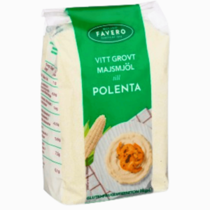 Favero Hvit Maismel Grovmalt 1kg – tradisjonelt italiensk polentamel med grov tekstur