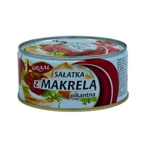 Graal sterk makrellsalat 300 g – pikant hermetisk makrell i krydret saus