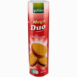 Gullón Mega Duo kjeks med sjokoladefyll 500g – sprø kjeks med rik sjokoladesmak