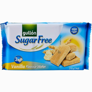 Gullón Sukkerfri Vaniljevafler 210g – sprø vafler uten tilsatt sukker med deilig vaniljekrem