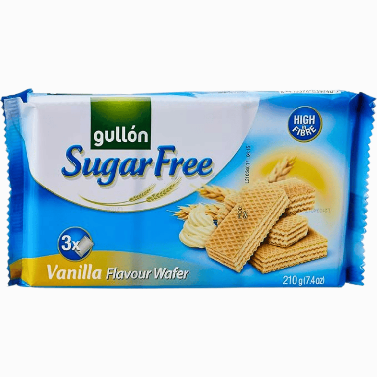 Gullón Sukkerfri Vaniljevafler 210g – sprø vafler uten tilsatt sukker med deilig vaniljekrem