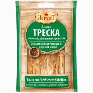 Ikroff tørket torsk strimlet 36g