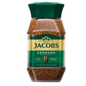Jacobs Kronung Instant Coffee 200g – klassisk og aromatisk frysetørret kaffe