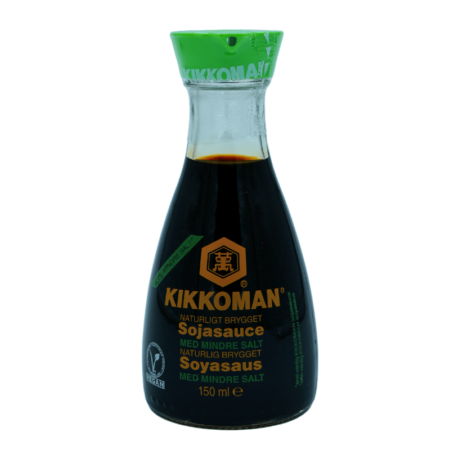 Kikkoman soyasaus mindre salt 150ml – naturlig brygget med redusert saltinnhold