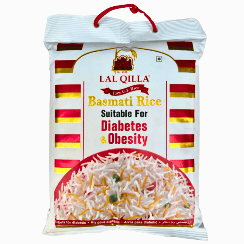 Lal Qilla Diabetes Basmati Ris 5 kg – langkornet ris med lav glykemisk indeks