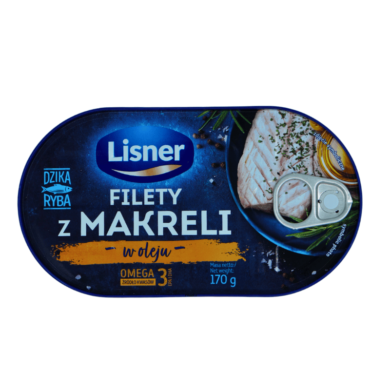 Lisner makrellfilet i olje 170 g – hermetisk fisk, rik på omega-3
