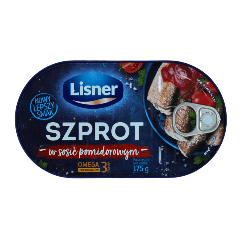 Lisner sproten i tomatsaus 175 g – hermetisk småfisk i rik og smaksrik saus
