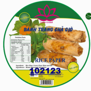 LOTUS GRAND rispapir 22 cm – perfekt til vietnamesiske vårruller