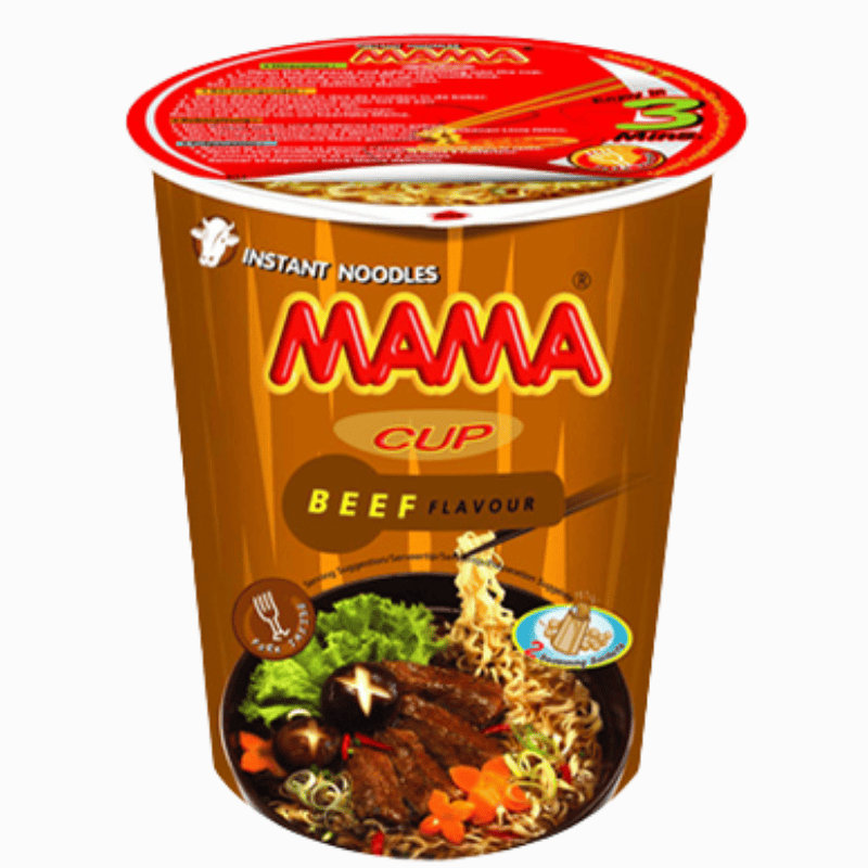 Mama koppnudler med biffsmak 70g – rask og enkel nudelsuppe fra Thailand