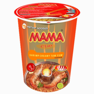 Mama koppnudler med rekesmak Tom Yum 70g – thailandske nudler med sterk og syrlig smak
