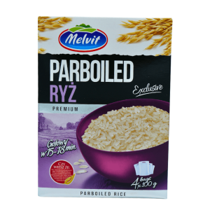 Melvit premium hvit ris 4x100 g – polsk kvalitetsris i porsjonsposer
