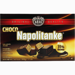 Napolitanke Sjokolade 500g – sprø sjokoladevafler fra Balkan