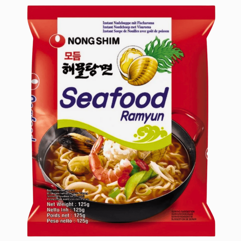 Nongshim sjømatramyun 125g – koreanske instantnudler med sjømatsmak