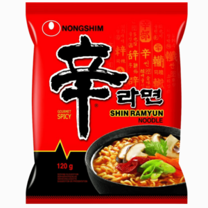 Nongshim Shin Ramyun nudler 120g – krydret koreansk instant nudelsuppe