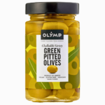 Olymp grønne oliven uten stein 500 g – milde og smakfulle greske oliven