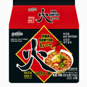 Paldo Hwa Ramyun 5×120g – sterke og smakfulle koreanske nudler