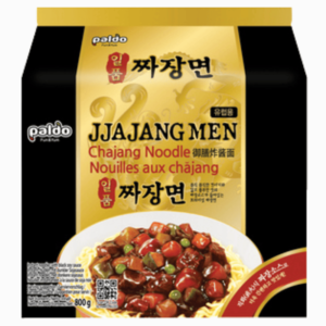 Paldo Jjajangmen 4×200g – koreanske nudler med svart bønnesaus