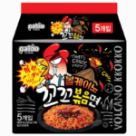 Paldo Volcano Chicken Noodle 4×140g – ekstremt sterke koreanske kyllingnudler