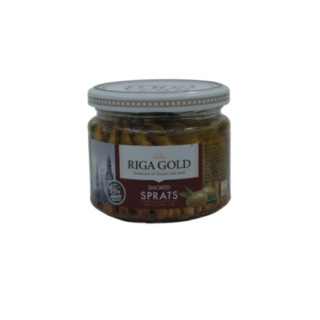 Røkte sardiner i olivenolje fra Riga Gold – 250 g boks