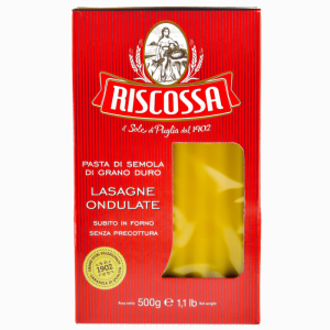 Riscossa Lasagne Ond Astuccio 500g – bølgete lasagneplater klare til ovnsretter