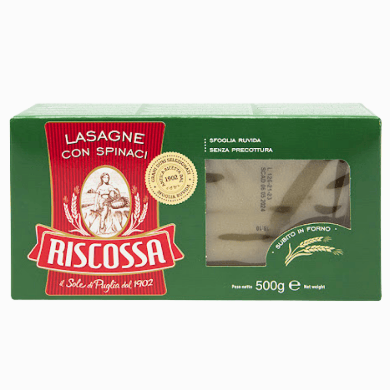 Riscossa lasagne med spinat 500g – ferdiglaget grønnsaksrett med kremet spinat