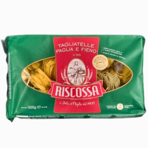Riscossa Paglia e Fieno 500g – to-farget italiensk tagliatelle med spinat og egg