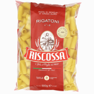 Riscossa Rigatoni (N.18) 500g – klassisk italiensk pasta med riller