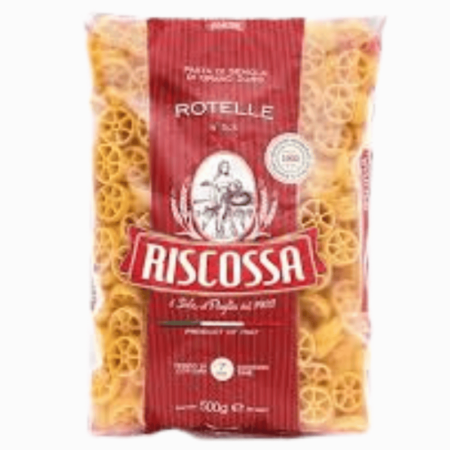 Riscossa Rotelle pasta 500g – hjulformet pasta for kreative retter