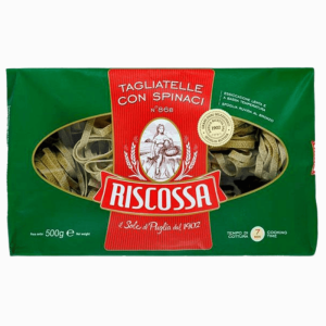 Riscossa Tagliatelle med spinat 500g – italiensk båndpasta med smakfull spinat
