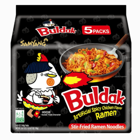 Samyang Hot Chicken Ramen Black 5x140g – sterk nudler med kyllingsmak og sort pepper