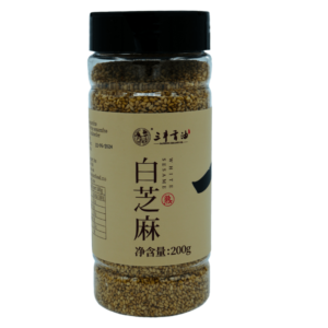 Sanfeng Hvite Sesamfrø (Ristet) 200g – Pose med aromatiske ristede hvite sesamfrø til matlaging og baking