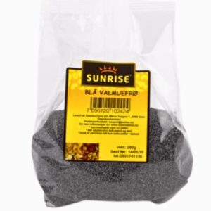 Sunrise Blå Valmuefrø 240g – aromatiske frø ideelle for baking og matlaging