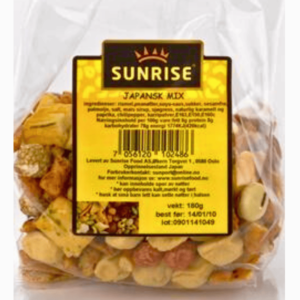 Sunrise Japansk Mix 165g – sprø risbasert snacksblanding i japansk stil