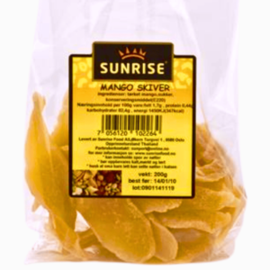 Sunrise Mango i skiver 180g – søte og aromatiske tørkede mangoskiver