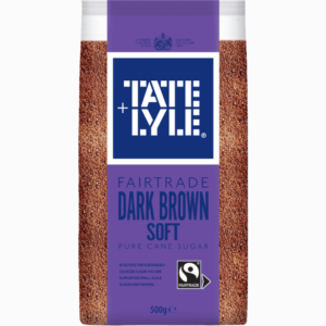 Tate & Lyle mørkbrunt mykt sukker 500g – intens smak til baking og matlaging