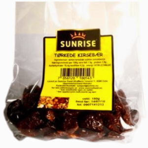 Tørket kirsebær 135g – naturlig tørket frukt med søt og syrlig smak
