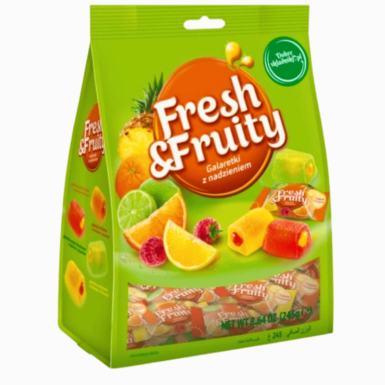 Wawel Fresh & Fruity Gelekonfekt 245g – fruktige gelébiter med frisk smak